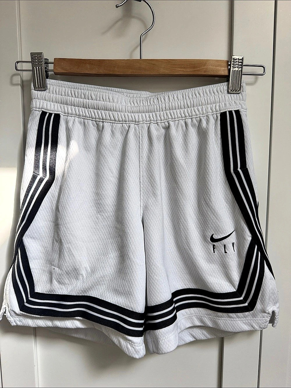 Nike Fly Crossover Basketball Shorts White & Black